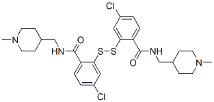 CAS#: 67342-59-0， 2,2'-Dithiobis[4-Chloro-N-[(1-Methyl-4-Piperidyl)Methyl]Benzamide]