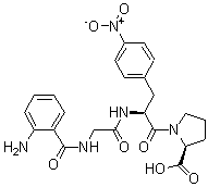 CAS 登录号：67482-93-3， N-(2-氨基苯甲酰)甘氨酰-4-硝基-L-苯丙氨酰-L-脯氨酸