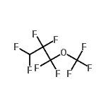 structure of CAS# 67490-36-2, 1,1,2,2,3,3-Hexafluoro-1-(trifluoromethoxy)propane;1H-Nonafluoro-4-oxapentane;1H-Perfluoro(4-oxapentane);3H-Hexafluoropropyl trifluoromethyl ether
