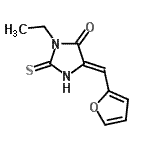 CAS#: 675166-26-4， (5Z)-3-Ethyl-5-(2-furylmethylene)-2-thioxo-4-imidazolidinone