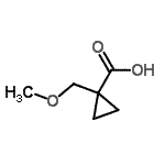 structure of CAS# 67567-55-9, 1-(Methoxymethyl)cyclopropanecarboxylic acid;1-(methoxymethyl)cyclopropanecarboxylic acid;MFCD10686615
