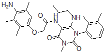 CAS 登录号：676148-84-8， 2-(4-氨基-2,3,5-三甲基苯氧基)-N-[1-(2,3-二甲基苯基)-1,2,3,4-四氢-3-甲基-2,4-二氧代-6-(丙基氨基)-嘧啶-5-基]-乙酰胺