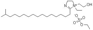 CAS#: 67633-57-2, 1-Ethyl-4,5-Dihydro-1-(2-Hydroxyethyl)-2-Isoheptadecyl-1H-Imidazolium Ethyl Sulfate (Salt)