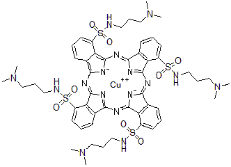 CAS#: 67689-49-0， [N,N',N'',N'''-Tetrakis[3-(Dimethylamino)Propyl]-29H,31H-Phthalocyaninetetrasulphonamidato(2-)-N29,N30,N31,N32]Copper