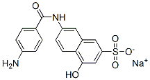 CAS 登录号：67786-17-8， 7-[(4-氨基苯甲酰)氨基]-4-羟基萘-2-磺酸钠