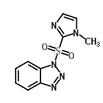 structure of CAS# 678173-46-1, 1-[(1-Methyl-1H-imidazol-2-yl)sulfonyl]-1H-benzotriazole;1-(1-methyl-1H-imidazole-2-sulfonyl)-1H-1,2,3-benzotriazole;n / a;647322_ALDRICH