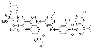 CAS#: 67827-65-0， 5-[[4-Chloro-6-[[3-[[4-Chloro-6-(1-Methylethoxy)-1,3,5-Triazin-2-Yl]Amino]-4-Sulfophenyl]Amino]-1,3,5-Triazin-2-Yl]Amino]-4-Hydroxy-3-[(4-Methyl-2-Sulfophenyl)Azo]-2,7-Naphthalenedisulfonic Acid Tetrasodium Salt