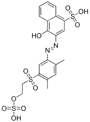CAS#: 67828-18-6， 3-[[2,4-Dimethyl-5-[[2-(Sulfooxy)Ethyl]Sulfonyl]Phenyl]Azo]-4-Hydroxy-1-Naphthalenesulfonic Acid