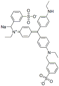 CAS#: 67828-27-7， N-Ethyl-N-(4-((4-(ethylamino)phenyl)(4-(ethyl((3-sulfophenyl)methyl)amino)phenyl)methylene)-2,5-cyclohexadien-1-ylidene)-3-sulfo-Benzenemethanaminium inner salt, monosodium salt