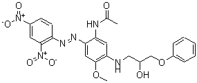 CAS#: 67874-70-8， N-[2-[(2,4-Dinitrophenyl)Azo]-5-[(2-Hydroxy-3-Phenoxypropyl)Amino]-4-Methoxyphenyl]-Acetamide