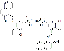 CAS 登录号：67892-38-0， 二[3-氯-4-乙基-5-[(2-羟基-1-萘基)偶氮]苯磺酸]钡