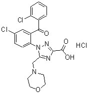 CAS#: 67935-96-0， 1-[4-Chloro-2-(2-Chlorobenzoyl)Phenyl]-5-(Morpholinomethyl)-1H-1,2,4-Triazole-3-Carboxylic Acid Monohydrochloride