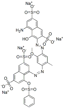CAS#: 67939-43-9， Tetrasodium 4-Amino-5-Hydroxy-6-[[2-Methoxy-5-Methyl-4-[[8-[(Phenylsulphonyl)Oxy]-3,6-Disulphonato-1-Naphthyl]Azo]Phenyl]Azo]Naphthalene-2,7-Disulphonate