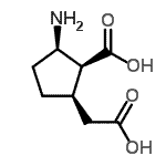 CAS 登录号：679436-35-2， (1S,2R,5R)-2-氨基-5-(羧甲基)环戊烷羧酸