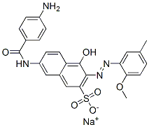 CAS#: 67990-26-5， 7-[(4-Aminobenzoyl)Amino]-4-Hydroxy-3-[(2-Methoxy-5-Methylphenyl)Azo]-2-Naphthalenesulfonic Acid Sodium Salt