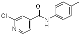 structure of CAS# 680217-41-8, 2-Chloro-N-(4-methylphenyl)isonicotinamide;2-Chloro-N-(p-tolyl)isonicotinamide;2-Chloro-N-(p-tolyl)pyridine-4-carboxamide;N4-(4-methylphenyl)-2-chloroisonicotinamide