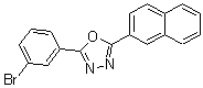 结构式 CAS# 68047-41-6, 2-(3-溴苯基)-5-(2-萘基)-1,3,4-恶二唑