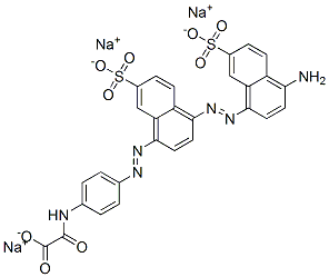 CAS 登录号：68084-14-0， [[4-[[4-[(4-氨基-7-磺酸基-1-萘基)偶氮]-7-磺酸基-1-萘基]偶氮]苯基]氨基]氧代乙酸三钠