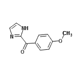 structure of CAS# 68090-12-0, 1H-Imidazol-2-yl(4-methoxyphenyl)methanone;(1H-imidazol-2-yl)(4-methoxyphenyl)methanone;1H-imidazol-2-yl(4-methoxyphenyl)methanone;MFCD03076738