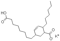 CAS#: 68127-33-3， 5-Carboxy-4-Hexyl-2-Cyclohexene-1-Octanoicacid Potassium Salt (1:?)