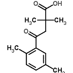 结构式 CAS# 681459-16-5, 4-(2,5-二甲基苯基)-2,2-二甲基-4-氧代丁酸