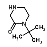 structure of CAS# 681483-76-1, 1-(2-Methyl-2-propanyl)-2-piperazinone;1-(1,1-Dimethylethyl)-2-piperazinone;1-(tert-Butyl)-2-oxopiperazine;1-(tert-Butyl)piperazin-2-one