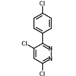 structure of CAS# 68240-46-0, 4,6-Dichloro-3-(4-chlorophenyl)pyridazine;3-(4-Chlorophenyl)-4,6-dichloropyridazine;MFCD06800550;ZINC01529082