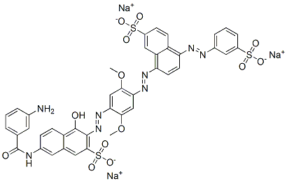 CAS#: 68259-03-0， 7-[(3-Aminobenzoyl)Amino]-3-[[2,5-Dimethoxy-4-[[7-Sulfo-4-[(3-Sulfophenyl)Azo]-1-Naphthalenyl]Azo]Phenyl]Azo]-4-Hydroxy-2-Naphthalenesulfonic Acid Trisodium Salt
