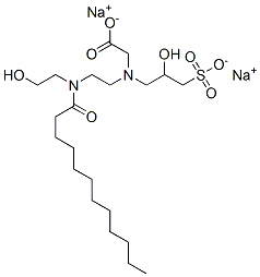 CAS#: 68298-15-7， N-[2-[(2-Hydroxyethyl)(1-Oxododecyl)Amino]Ethyl]-N-(2-Hydroxy-3-Sulfopropyl)Glycine Disodium Salt