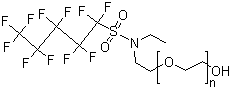 CAS#: 68298-80-6， alpha-[2-[Ethyl[(1,1,2,2,3,3,4,4,5,5,5-Undecafluoropentyl)Sulfonyl]Amino]Ethyl]-omega-Hydroxy-Poly(Oxy-1,2-Ethanediyl)