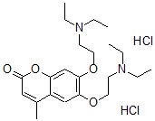CAS#: 6830-17-7， 6,7-Bis[2-(Diethylamino)Ethoxy]-4-Methyl-2H-1-Benzopyran-2-One Hydrochloride (1:2)