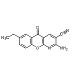 CAS#: 68302-09-0， 2-Amino-7-ethyl-5-oxo-5H-chromeno[2,3-b]pyridine-3-carbonitrile