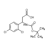 CAS#: 683219-22-9， 3-(2,4-Dichlorophenyl)-3-({[(2-methyl-2-propanyl)oxy]carbonyl}amino)propanoic acid