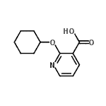 结构式 CAS# 68359-02-4, 2-(环己基氧基)烟酸
