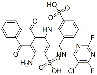 CAS#: 68413-53-6， 1-Amino-4-[[2-[[(5-Chloro-2,6-Difluoro-4-Pyrimidinyl)Amino]Methyl]-4-Methyl-6-Sulphophenyl]Amino]-9,10-Dihydro-9,10-Dioxoanthracene-2-Sulphonic Acid