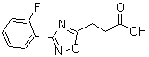 structure of CAS# 685525-40-0, 3-[3-(2-Fluorophenyl)-1,2,4-oxadiazol-5-yl]propanoic acid;1,2,4-oxadiazole-5-propanoic acid, 3-(2-fluorophenyl);MFCD05031219