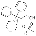 结构式 CAS# 6856-31-1, 1-(3-羟基-1,1-二苯基丙基)哌啶鎓甲烷磺酸盐