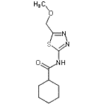 CAS#: 685847-69-2， N-[5-(Methoxymethyl)-1,3,4-thiadiazol-2-yl]cyclohexanecarboxamide
