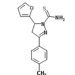 CAS#: 686725-78-0， 5-(2-Furyl)-3-(4-methylphenyl)-4,5-dihydro-1H-pyrazole-1-carbothioamide