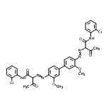 CAS#: 68703-78-6， N-(2-chlorophenyl)-2-[4-[4-[1-[(2-chlorophenyl)carbamoyl]-2-oxo-propyl]azo-3-methoxy-phenyl]-2-methoxy-phenyl]azo-3-oxo-butanamide