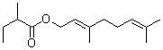 CAS#: 68705-63-5， 2-Methyl-Butanoic Acid (2E)-3,7-Dimethyl-2,6-Octadien-1-Yl Ester