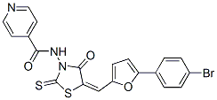 CAS#: 68711-03-5， N-[5-[[5-(4-Bromophenyl)-2-Furanyl]Methylene]-4-Oxo-2-Thioxothiazolidin-3-Yl]-4-Pyridinecarboxamide