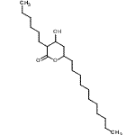 CAS#: 68711-33-1， 3-Hexyl-4-hydroxy-6-undecyltetrahydro-2H-pyran-2-one