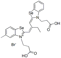 CAS#: 68758-81-6， 3-(2-Carboxyethyl)-2-[2-[[3-(2-Carboxyethyl)-(3H)-Benzoselenazol-2-Ylidene]Methyl]But-1-Enyl]-5-Methylbenzoselenazolium Bromide