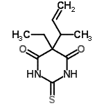 CAS#: 688013-17-4， 5-(3-Buten-2-yl)-5-ethyl-2-thioxodihydro-4,6(1H,5H)-pyrimidinedione