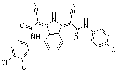 CAS#: 68808-69-5， 2-[3-[2-[(4-Chlorophenyl)Amino]-1-Cyano-2-Oxoethylidene]-2,3-Dihydro-1H-Isoindol-1-Ylidene]-2-Cyano-N-(3,4-Dichlorophenyl)-Acetamide