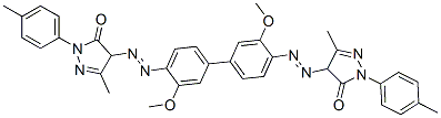 CAS#: 6883-91-6， 4,4'-[(3,3'-Dimethoxy[1,1'-Biphenyl]-4,4'-Diyl)Bis(Azo)]Bis[2,4-Dihydro-5-Methyl-2-(p-Tolyl)-3H-Pyrazol-3-One]