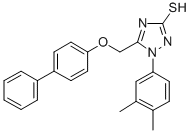 CAS#: 68869-55-6， 5-(4-Biphenylyloxymethyl)-1-(3,4-Dimethylphenyl)-S-Triazole-2-Thiol