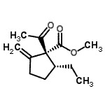 CAS#: 688799-56-6， Methyl (1R,2R)-1-acetyl-2-ethyl-5-methylenecyclopentanecarboxylate