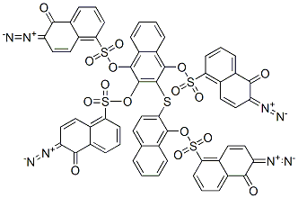 CAS#: 68901-25-7， 2,2'-Dihydroxy-1,1'-dinaphthylsulfide, bis(2-diazo-1-naphthol-5-sulfonate)